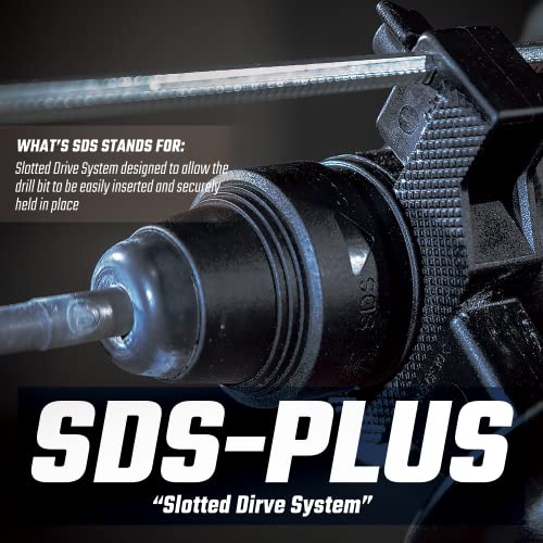 DongCheng 20V Max bürstenloser Bohrhammer Akku Schlagbohrmaschine Schlagenergie 2,7 J mit 4 SDS Plus Wechselfutter, 4 Ah Batterie und 2 A Ladegerät DCZC04-24 (EA-03) – Bild 8