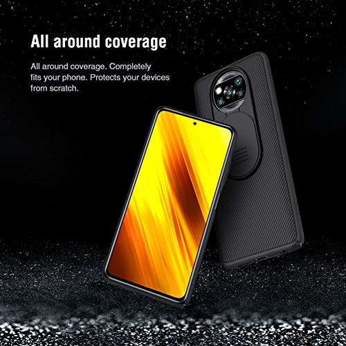 Capa para Xiaomi Poco X3 NFC com Protetor Deslizante de Câmera