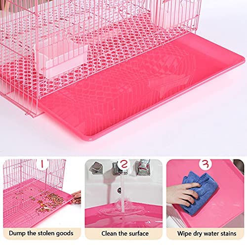 Image of VAYINATO Iron (2 Feet - 24 Inch) Pink Color Birds Cage For Budgies, Finches, Love Birds, Cocktails, Conures & All Small Birds With Free Hanging Toys By Petzlifeworld