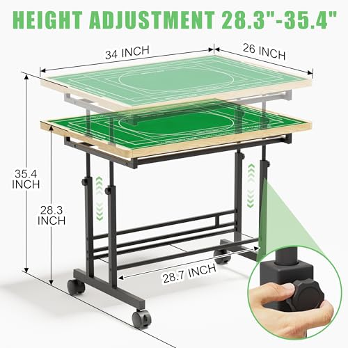 CODACE Puzzle Table with Drawers - 1500 Pieces Jigsaw Puzzle Tables for Adults, Tilting Puzzles Board with Cover, Puzzles Table with Storage and Adjustable Height Legs，Present for Puzzles Enthusiast by CODACE - Image 3