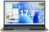 SGIN Laptop 17.3 Inch 4GB RAM 128GB SSD, i3-5005U Celeron Dual-Core Processor Up to 2.4GHz, 1080P FHD Notebook Laptop with Dual Band WiFi, 2xUSB 3.0, Keyboard Film in Eight Languages