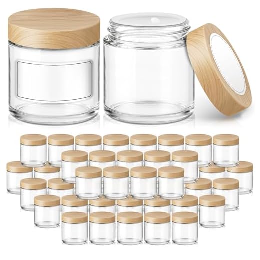 48-Pack Small Glass Jars with Bamboo Lids