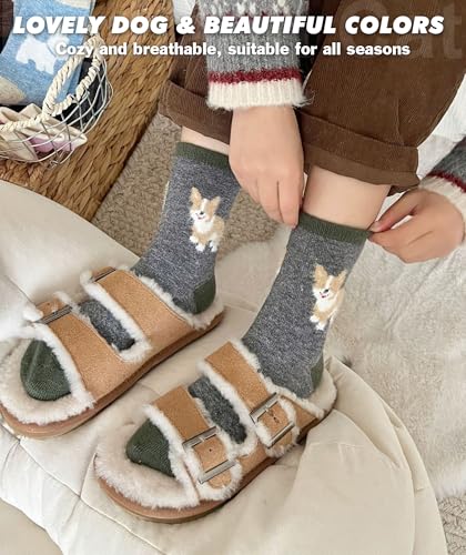 Image of IIG 5 Pairs Womens Novelty Cute Crew Socks Colorful Funny Ankle Socks Gifts for Womens Socks