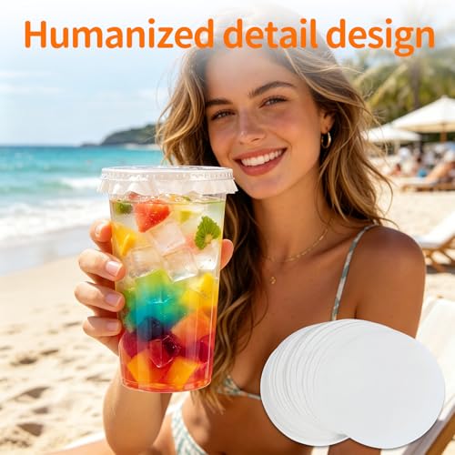 Papel de sellado para tazas redondo anti-fugas y resistente al calor para café, 500 unidades 8