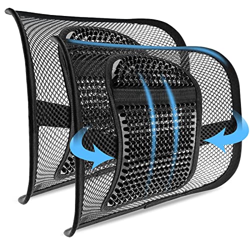 2 Stück Lordosenstütze Mesh für Auto und Büro, RenFox Lendenkissen...