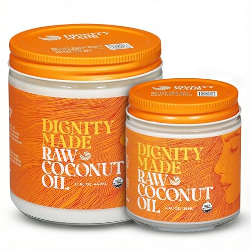 Dignity Coconuts Organic Virgin Coconut Oil, 15 fl oz + 4 fl oz Bundle image 3