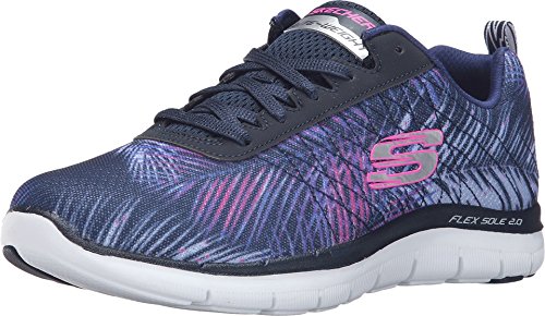 Image of Skechers Flex Appeal 2.0 Tropical Breeze, Women’s Sneakers, Blue (Nvpk), 8 UK (41 EU)
