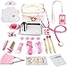 Sundaymot Valigetta Dottore Bambini, Kit Medico Giocattolo da 32 Pezzi con Stetoscopio, Camice, Gioco Dottore Bambino, 3-8 Anni Kit Dottoressa Bambina