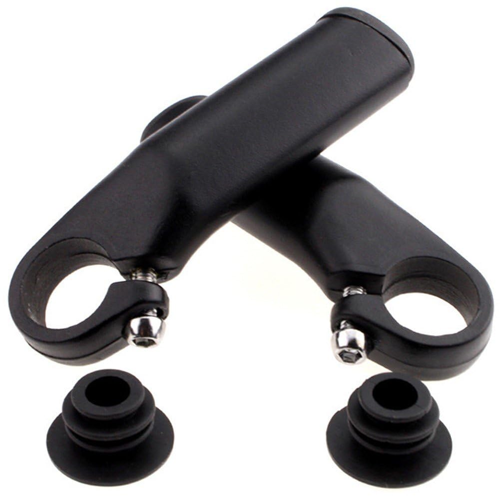 Baokuan Black Bike Bar Ends, Mountain Bike Handlebar Ends, Aluminium Alloy Mtb Bar Extender Bike Handlebar Ends Ergonomic Mountain Bike Road Handlebar Extender Bar Ends