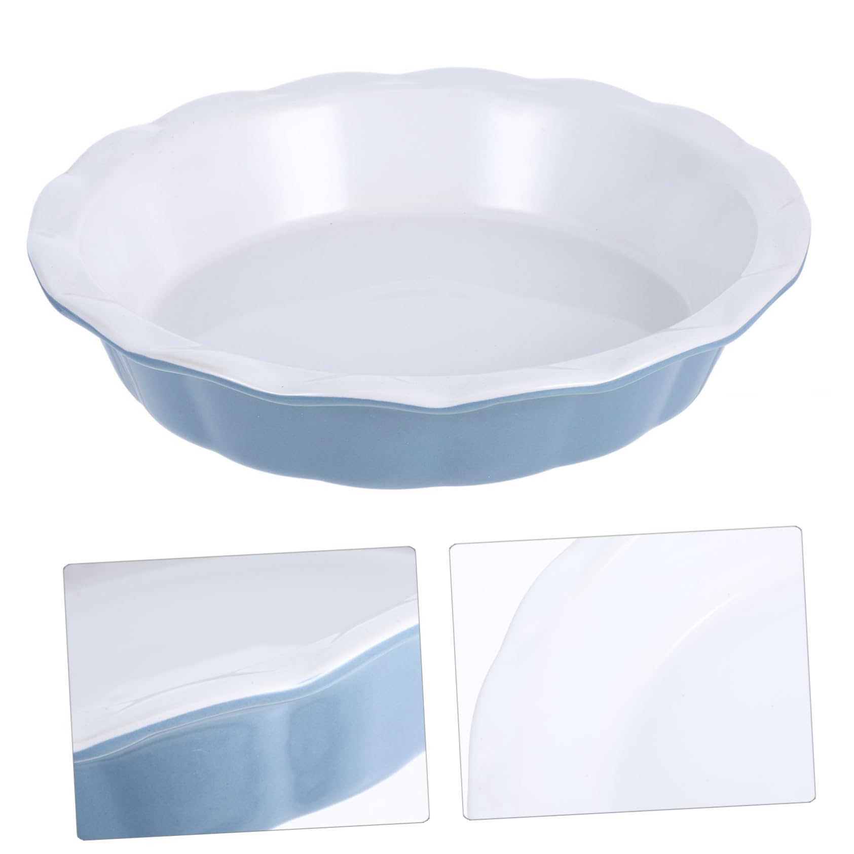 Moule à Tarte Rond en Céramique, Plat de Cuisson Profond, 1 Pièce
