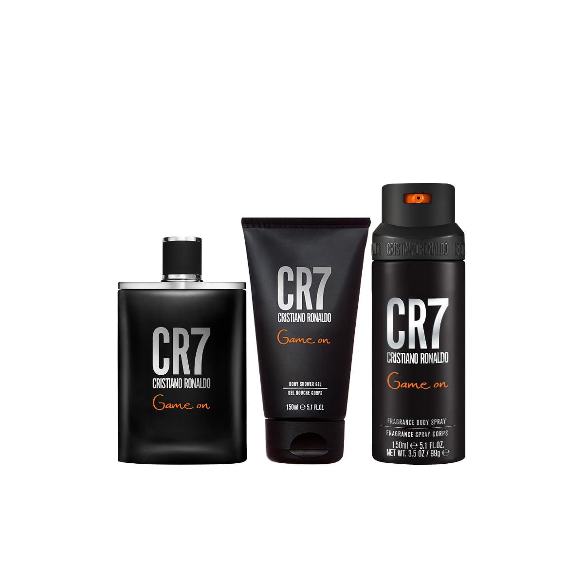 Cristiano Ronaldo Cr7 Game On 3 Piece Gift Set: Eau De Toilette 100ml - Shower Gel 150ml - Body Spray 150ml