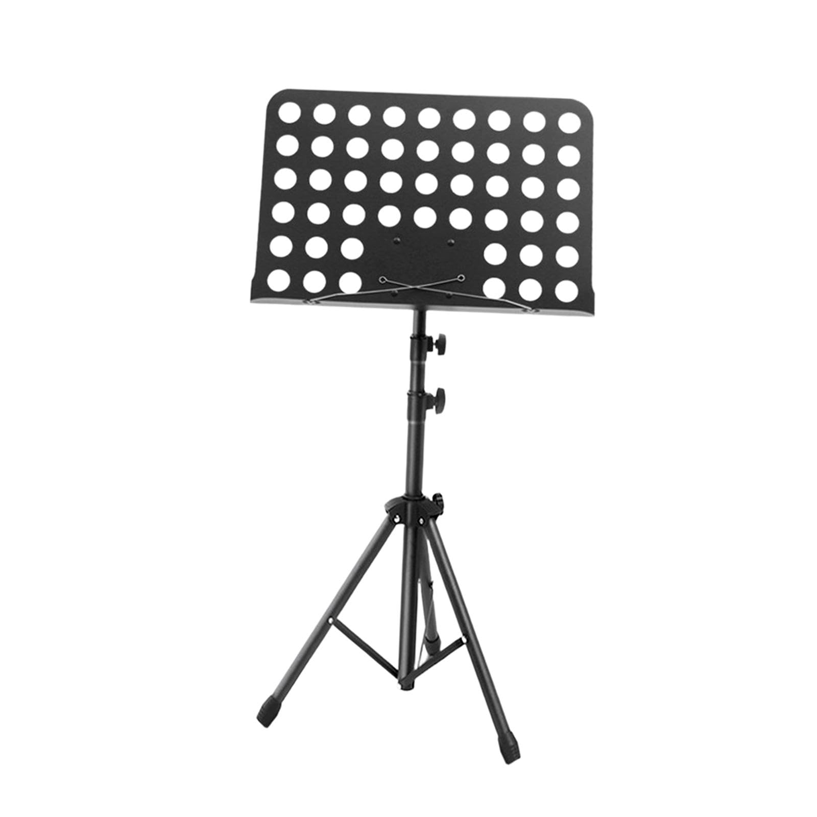 perfeclan Atril para Partituras Soporte Telescópico Plegable para Libros Base Estable Portátil Metálica Diseño Compacto Ligero Adecuado para Músicos y Uso en, Negro