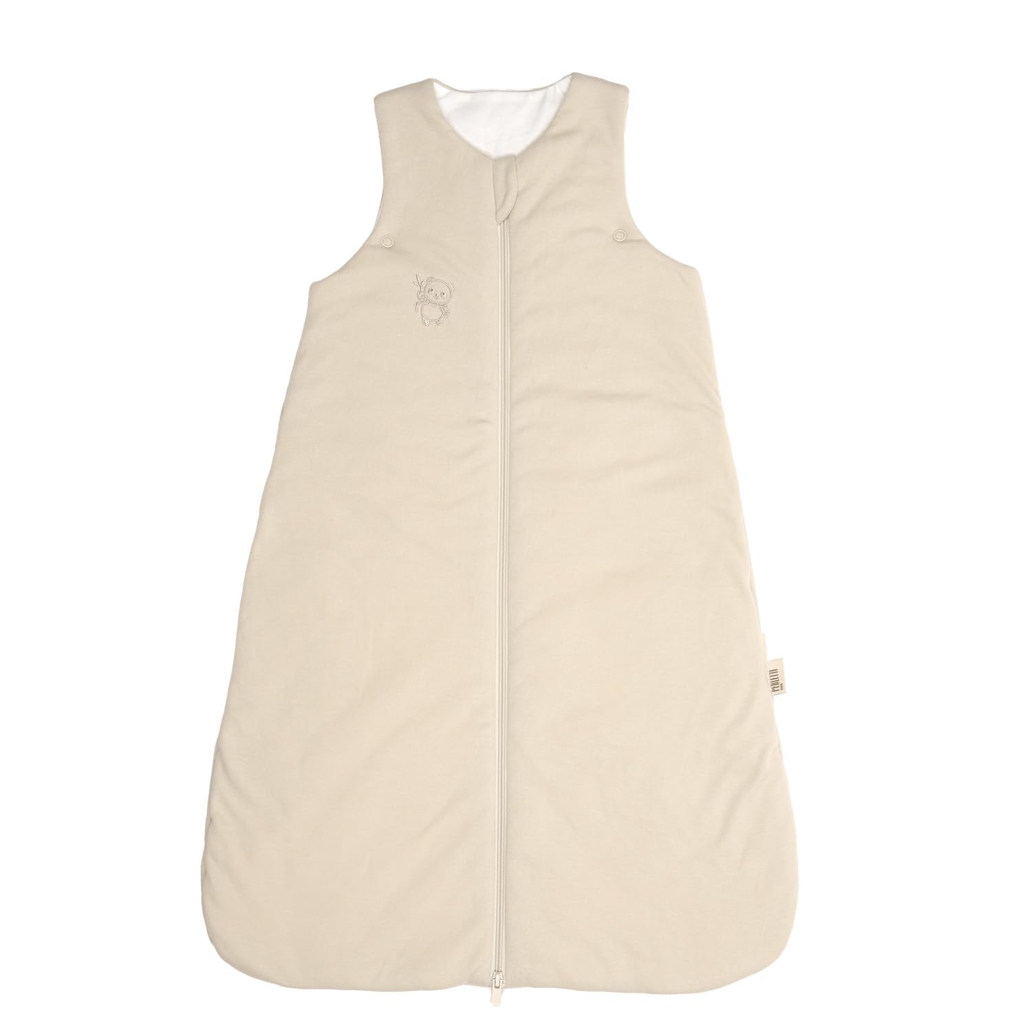 PERLETTI Sacco Nanna Tog 2.5 Invernale in Bamboo e Cotone Organico Neonato - Senza Maniche per Bambino Bambina 0-6 e 6-18 Mesi - Sleeping Bag con Cerniera Caldo Morbido Confortevole