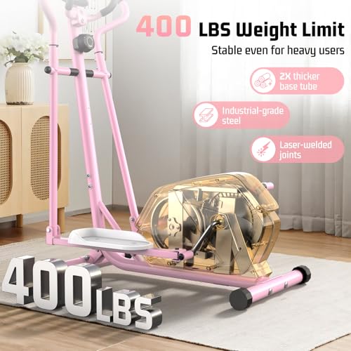 Image of ANCHEER Elliptical Exercise Machine, Elliptical Machine for Home with Ultra-Smooth Magnetic Drive, Elliptical Trainer with 14 Levels Resistance & Pulse Sensor, LCD Monitor, Device Holder, 15 inch Stride