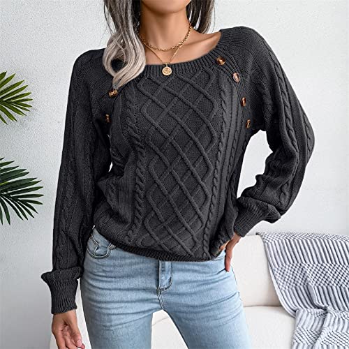 Image of JUNBOON Women's Casual Leopard Print Knitted Pullover Sweaters Long Sleeve Crew Neck Jumper Tops