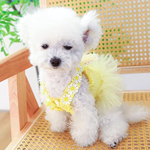 Puppy Floral Dress Cute Cake Dress Princess Bowknot Dress Cat Dresses For Summer Outfits For Yorkie Female Cat Small Pet Clothes Pets Princess Wind Dog Birthday Dress Cute Outfits Dog Clothes #TOP2
