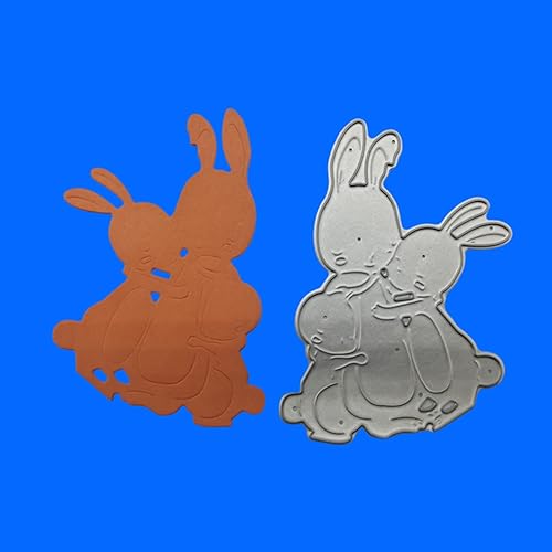 Miniatura 8 de ljhnba Plantilla de molde de estampado en relieve de conejos de Pascua, troquelado, para manualidades, álbumes de fotos, decoración de álbumes de