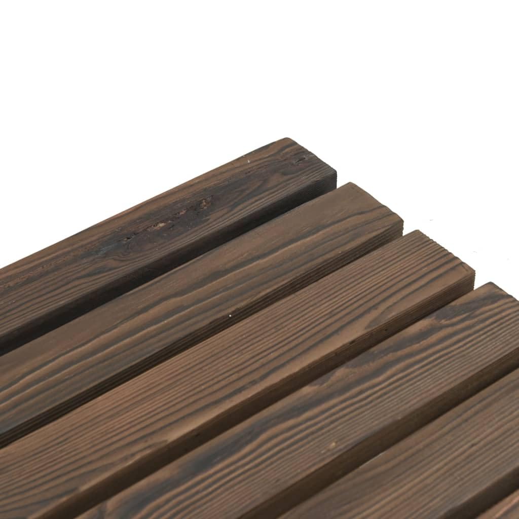 Sgabello da giardino in legno di abete massiccio, 40 x 36,5 x 38,5 cm, sgabello per esterni con braccioli, resistente alle intemperie e stabile, ideale per balcone, terrazza e lounge