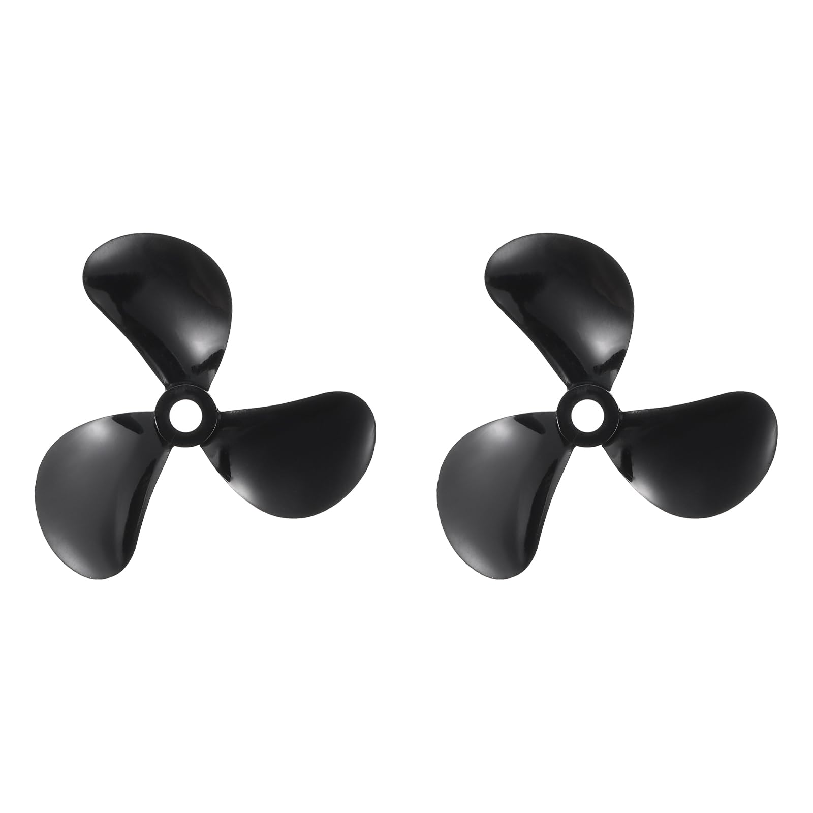 sourcing map RC Boat Propeller, 3 Blades Propellers 4mm Hole Dia 48mm OD CW Clockwise Rotating Drill Propeller for RC Boat Hobbies DIY Ship Model, Black