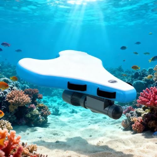PioMue Scooter subacuático con Kit de Bodyboard, Kits de embarcaciones 2 en 1, Scooter subacuático con Bodyboard, Velocidad Ajustable de 3 a 7 km/h o de 3 a 9 km/h, Conjunto Completo 500W