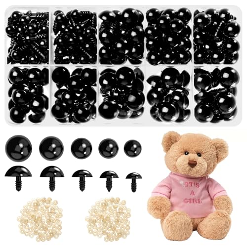 YHTCC 100 PCS Safety Eyes for Crochet Toys Craft Eyes Teddybear Eyes