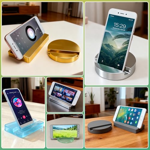 Support de téléphone en résine pour prise chic et stable