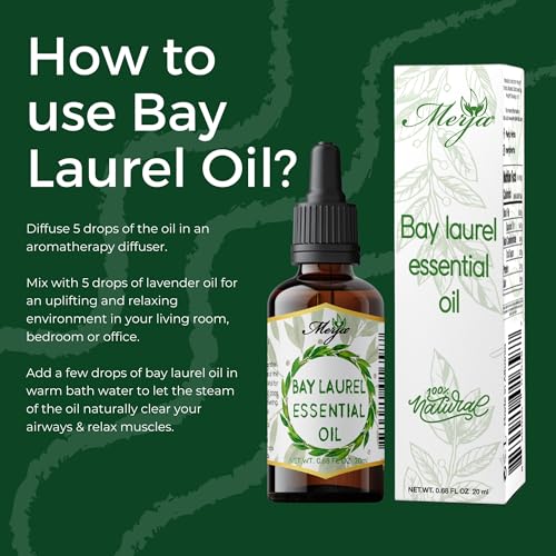 Aceite Esencial Natural de Laurel Merja, 0.68 fl oz, Pack x2 miniatura 5