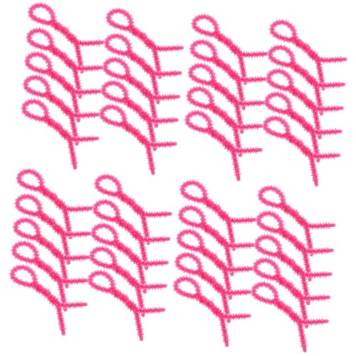 HAKIDZEL 40 Pcs Spiral Hair Curlers Perm Rods for Women Flexible Durable Hair Rollers Styling Tools Rose Red Small