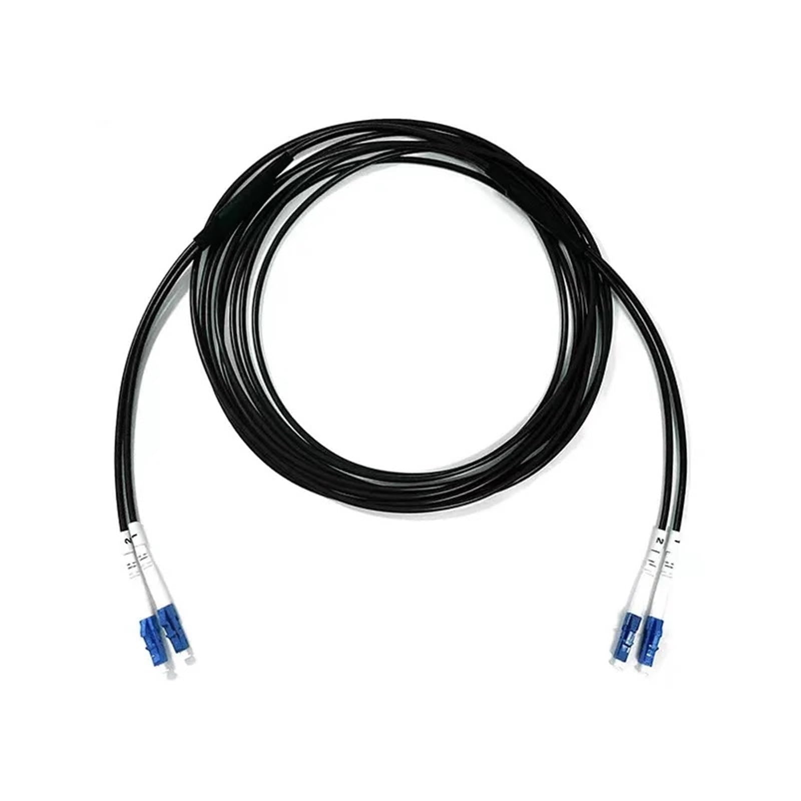 Cordon de Brassage Fibre Optique blindé LC 2C monomode 3 mm, étanche 400 m, SC FC St, Poli coudé, E2000, 2 conducteurs, Usage extérieur, SM Duplex(450m FC-FC)