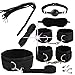 ZeeKoug 8 Pezzi Romanzo Nylon Yoga Mano E Piede Set Accessori (Nero), Indoor Tempo Libero Strumenti Sportivi, Regali di Coppia immagine