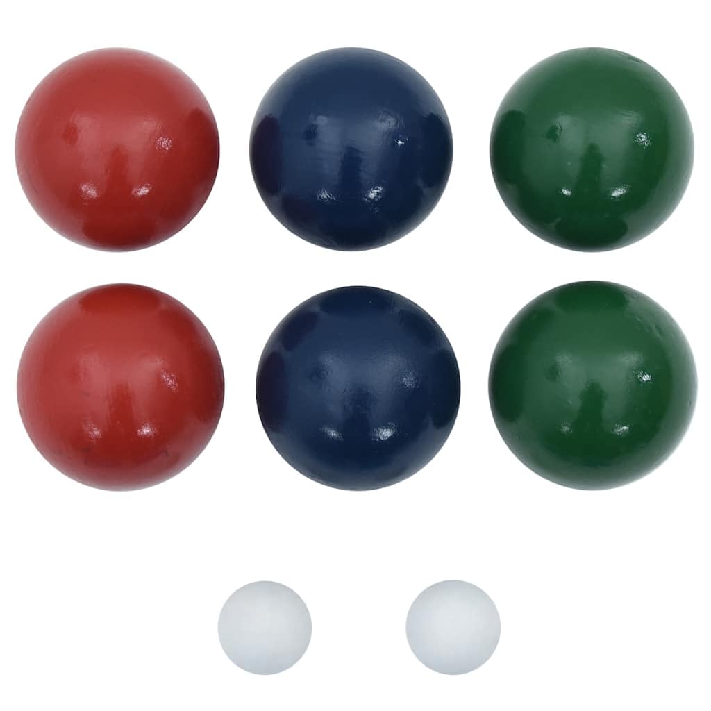 8-TLG. Boccia-Spielset aus Kiefernholz mit Tragetasche, Freizeitspiel für Garten und Strand