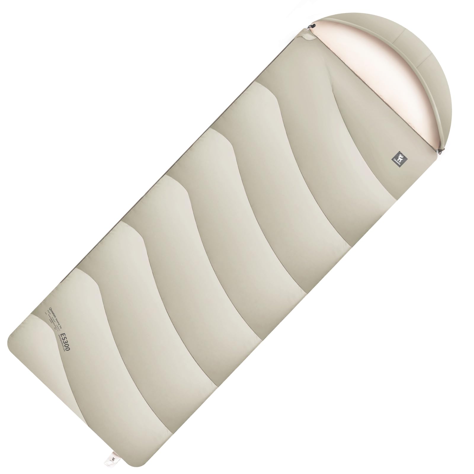Saco de Dormir Invierno Ultraligero Compacto y Impermeable con Capucha y Cordón, Sleeping Bag Cálido para Camping y Senderismo, 200x80cm