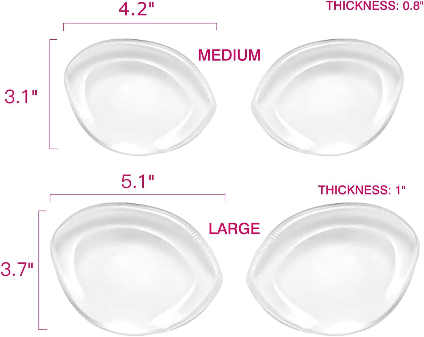 Silicone Bra Inserts-Clear Gel Push Up Breast Pads - Bra Padding Bust Enhancer Bust Push up Pads Swimsuit