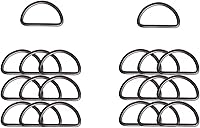 Vista 26 de 20 piezas de anillos en D de 1" (25mm) soldados de metal fuerte bronce semi-circular para collares de mascotas, hardware, bolsas, anillo de hebilla