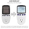 RioRand Plug Power Meter Socket Energy Watt Voltage Amps Meter with Backlight Reduce Your Energy Costs #2