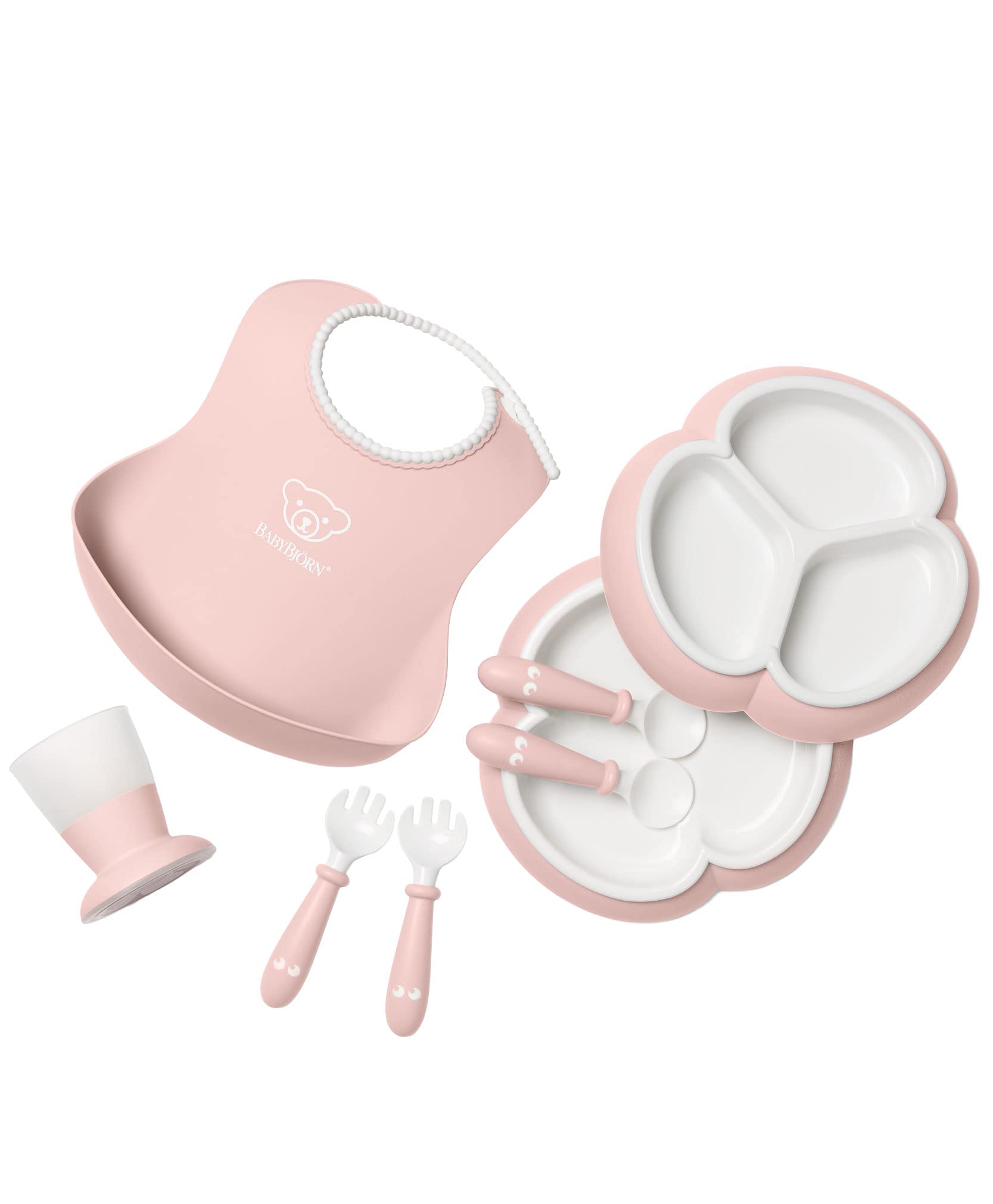 BabyBjörn Dinnerware Set, 8 pcs, Powder Pink
