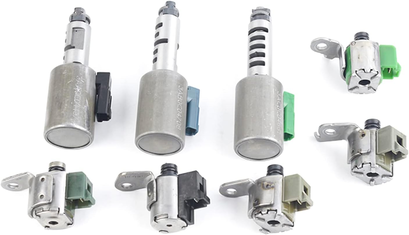 Solenoid sprzęgła 8 sztuk zestaw elektromagnetyczny automatycznej skrzyni biegów kontrola zmiany biegów konwerter momentu pasuje do Volvo AW55-51SN AW55-50SN