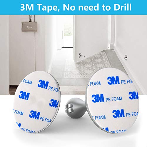 Winonly Door Stopper, Magnetic Door Stop, Stainless Steel, Magnetic Door Catch, 3M Double-Sided Adhesive Tape, No Drilling, Screws For Stronger Mount, Hold Your Door Open, 1 Pack To Have A Try #TOP3