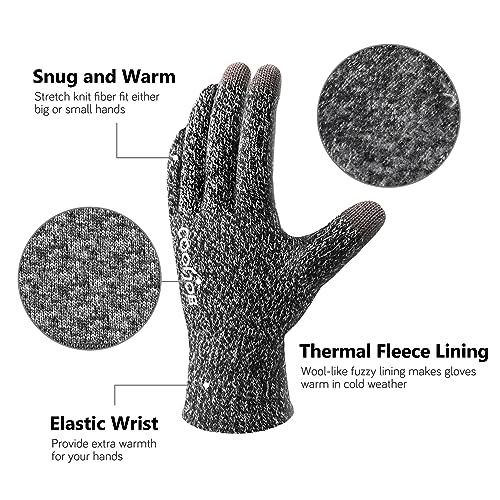 COOLJOB-Warm-Fleece-Knit-Winter-Gloves-for-Men-Women-Touch-Screen-Fingers-Non-slip-Silicone-Grip-and-Elastic-Cuff