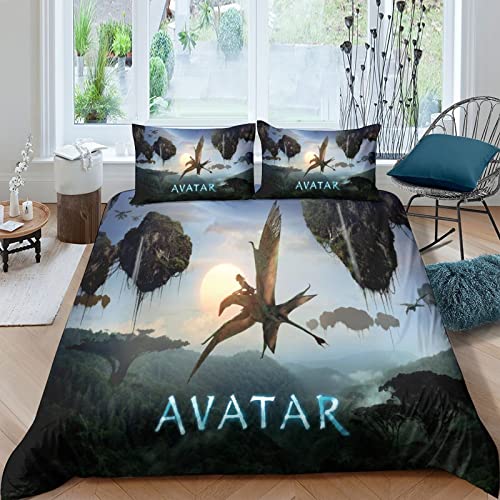 Funda De Edredón De Avatar - Funda Nórdica 3D Estampada con Avatar – Juego De Cama De Microfibra...
