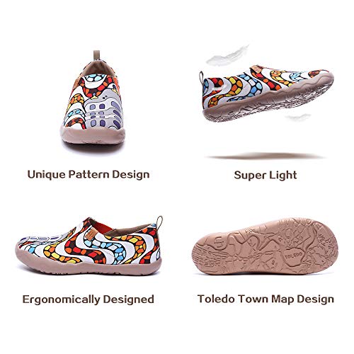 Image of UIN Women's Artistic Slip-On Shoes Vibrant Floral Casual Loafers Lightweight Comfortable Travel Footwear