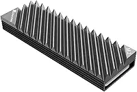 Dissipador Calor Alumínio Gaveta Ssd M.2 Nvme 2280 Ps5/PC Gamer Alto Desempenho Resfriamento Eficiente (Cinza)