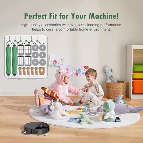 Image of 25 Pcs Replacement Part for iRobot Roomba 505X Combo,Plus 405 /505 /507 Combo | 2 Main Brushes, 6 Dust Bags, 6 Mop Pads, 4 Filters, 6 Side Brushes and 1 Cleaning Tool, Robot Vacuum Accessories Kit
