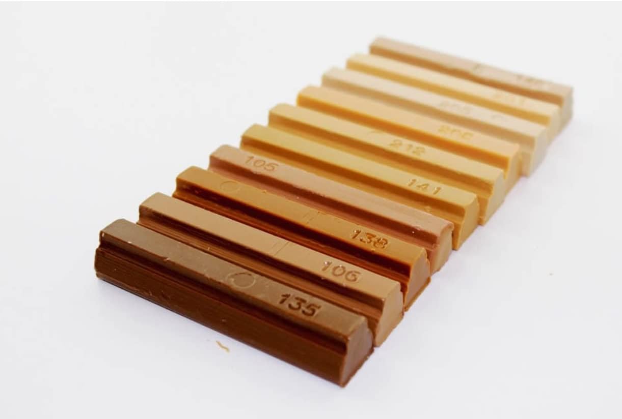 Konig Soft Wax Furniture Repair Filler Sticks Set (977 Mixed Oak