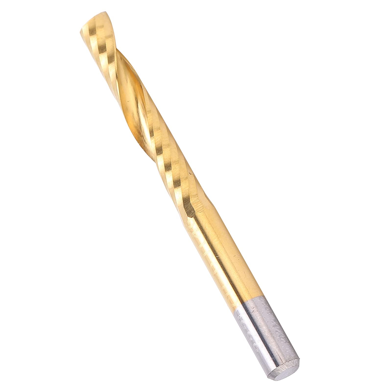 5 sztuk frezów CNC, 4 mm spiralny frez końcowy z chwytem 4 mm HSS powlekany tytanem, flet 25 mm i 45 mm frez o pełnej długości, do miedzianego aluminium