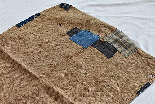 Amazon.co.jp: 古い麻袋のタペストリー 襤褸袋ズタ袋ボロ布戦後昭和