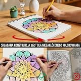 AMFUN Mandala kolorowanka dla dorosłych, 32 kolorowanki, unikalny wzór, wiązanie spiralne, mandala, kot oceaniczny, dla dorosłych i kobiet, nadaje się do łagodzenia stresu