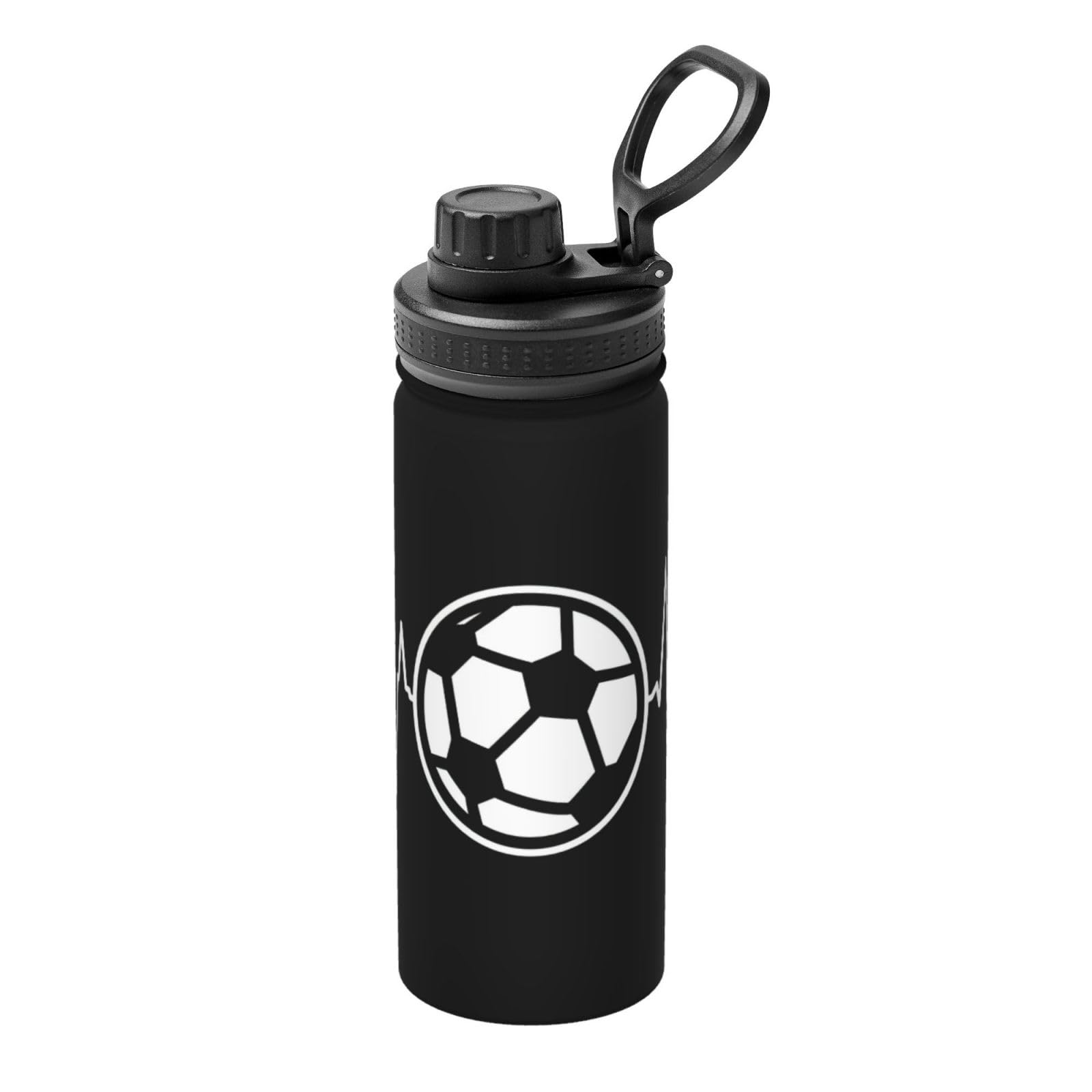 Kfjghhl Insulated Stainless I Love Soccer Steel Water Bottle For Sport Gym Travel Leak Camping Hiking Hydration