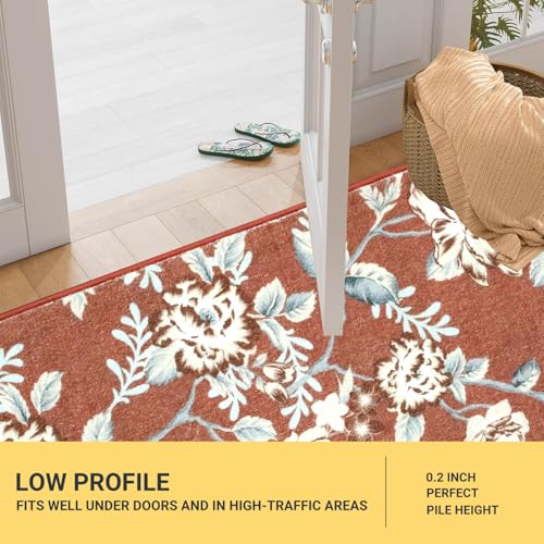 Tapete Lavable 20"x32" Antideslizante Floral Interior miniatura 3