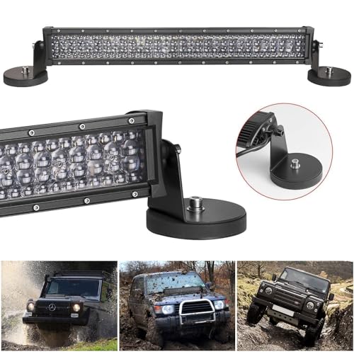 Image of Magnetic Base Mounting Brackets, 2pcs Powerful Sucker Holder Magnet Mount for LED Light Bar, Pods, Off Road Driving Lights